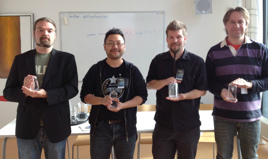 Niels Klim Award winners, from left: A. Silvestri, Lars Ahn Pedersen, Michael Kamp and Alastair Reynolds.